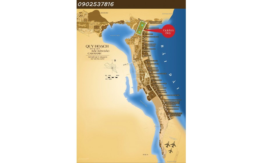 BÁN ĐẤT NỀN  KHU BIỂN BÃI DÀI  GOLDENBAY - CAM RANH KHÁNH HÒA