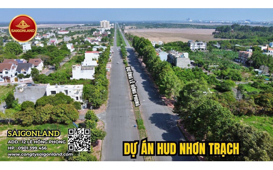 Saigonland - Mua Bán đất nền sổ sẵn dự án Hud Nhơn Trạch Đồng Nai diện tích 285m2 full thổ cư.