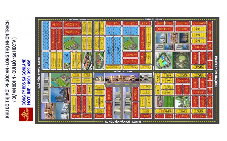 Saigonland cần bán  20 nền đất dự án HUD - XDHN sổ sẵn với giá cực tốt tại Nhơn Trạch Đồng Nai.