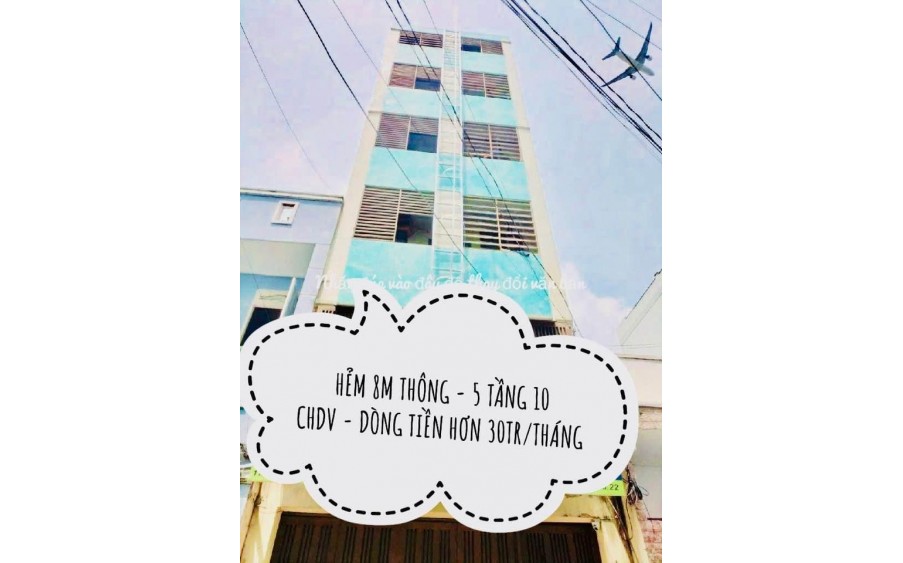 NGAY ĐHCT - GẦN AEON MALL - HẺM 7M SÁT MẶT TIỀN- DÒNG TIỀN HƠN 30TR - 5 TẦNG 10CHDV GIÁ NHỈNH 8TỶ