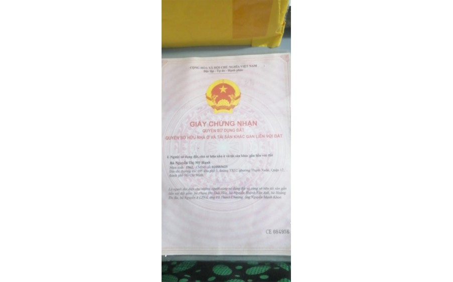 Sang nhượng nền nhà MT đường, tiện mua bán kinh doanh. Đủ tiệ nghi. P.Thạnh Xuân Q.12