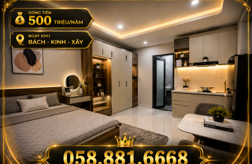 Dòng tiền 500tr/năm, giá nhỉnh 10 tỉ, ngay khu vực Bách - Kinh - Xây